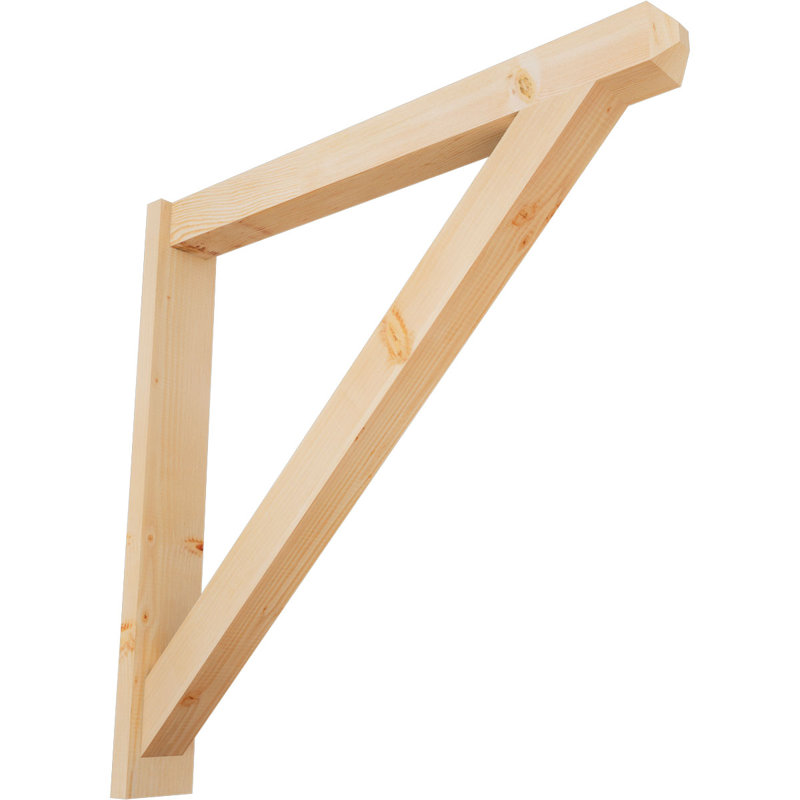 Artisan traditionnel en bois rustique, P 42 po x H 42 po, Sapin Douglas de 5 1/2 po (lisse)