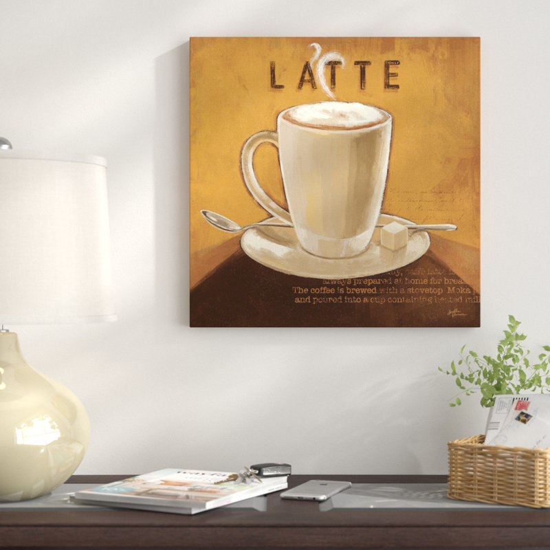 «Coffee and Co. IV», affiche vintage sur toile, H 18 po x l 18 po x P 1,5 po, Toile tendue, Pas de tapis