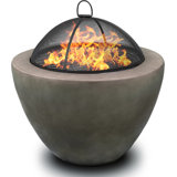 DIABLO Contemporary Garden & Patio Heater Fire Pit Brazier And Barbecue With Concrete Stone-Effect Finish