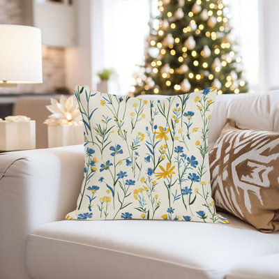 Botanical Wildflower Elegance I Pillow Cover
