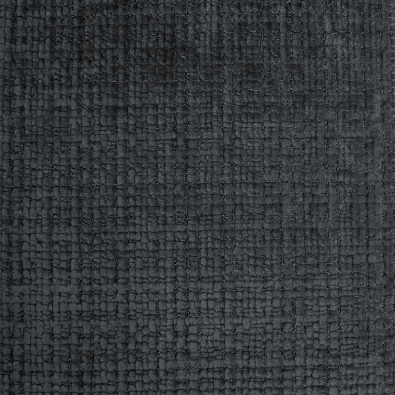 Luther Fabric | Solid Woven Chenille Fabric | Upholstery Fabric, Black