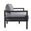 Collection Ustyle Multi Outdoor Steel - imperméable, rouille, acier Style élégant et incurvé pour les jardins. Sièges confortables. Comprend 1 causeuse, 2 canapés simples, une table basse et des coussins. Facile-1968510853