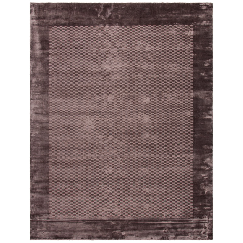 Tapis brun tissé à plat à la main Jiron, Rectangle 9 pi x 12 pi