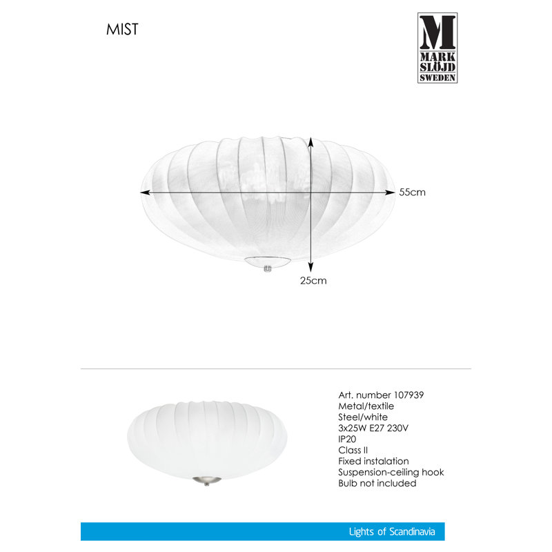 Ganador Fabric Flush Mount