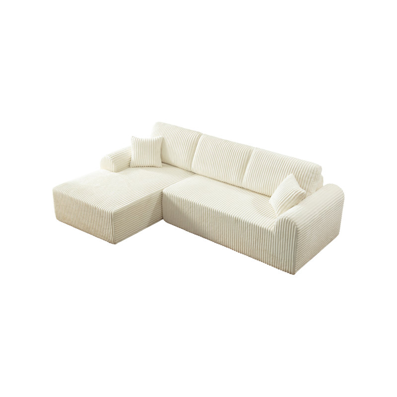 Canapé modulaire 109 "avec canapé en L 109" avec méridienne en forme de L, canapé rembourré minimaliste moderne pour chambre à coucher, canapé d'angle à assise profonde