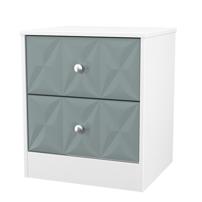 San Jose Bedside Table, Duck Matt/White Matt