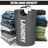 Laundry Basket 115 L Foldable Fabric With Handle Black-1838891892