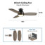 Ventilateur de plafond encastré moderne à 3 pales 44 "avec lumière Irme -589877292-589877295