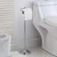 Porte-papier hygiénique sur pied pour salle de bain avec fonction de réserve-58786328