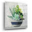 «Succulent Still Life 2 Navy» par Julia Purinton, art mural en verre acrylique-818185728