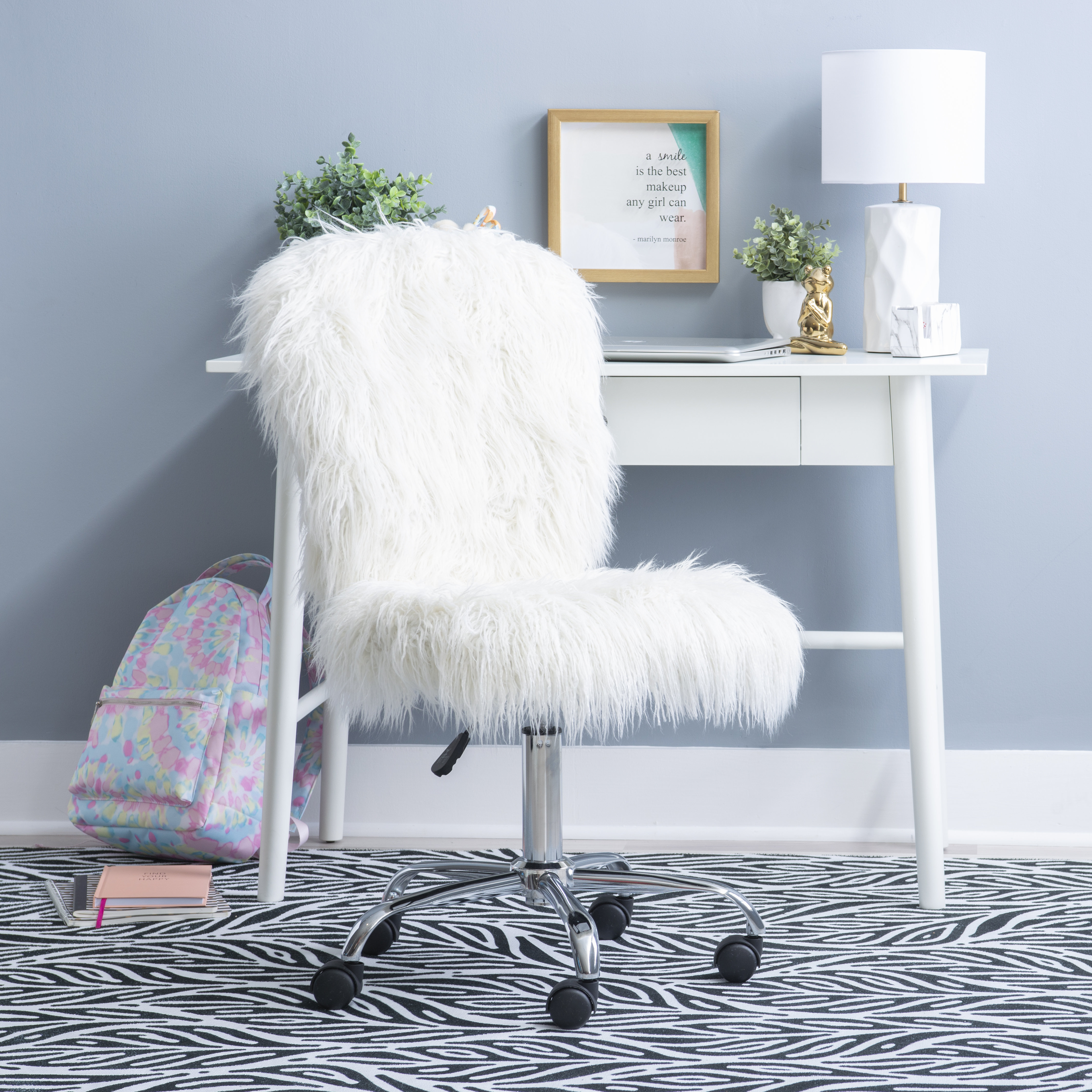 Etta Avenue Teen Tania Faux Fur Task Chair & Reviews | Wayfair