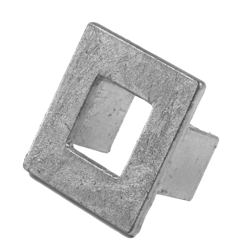 Poignée carrée surdimensionnée 1 3/4 po Hudson, Argent