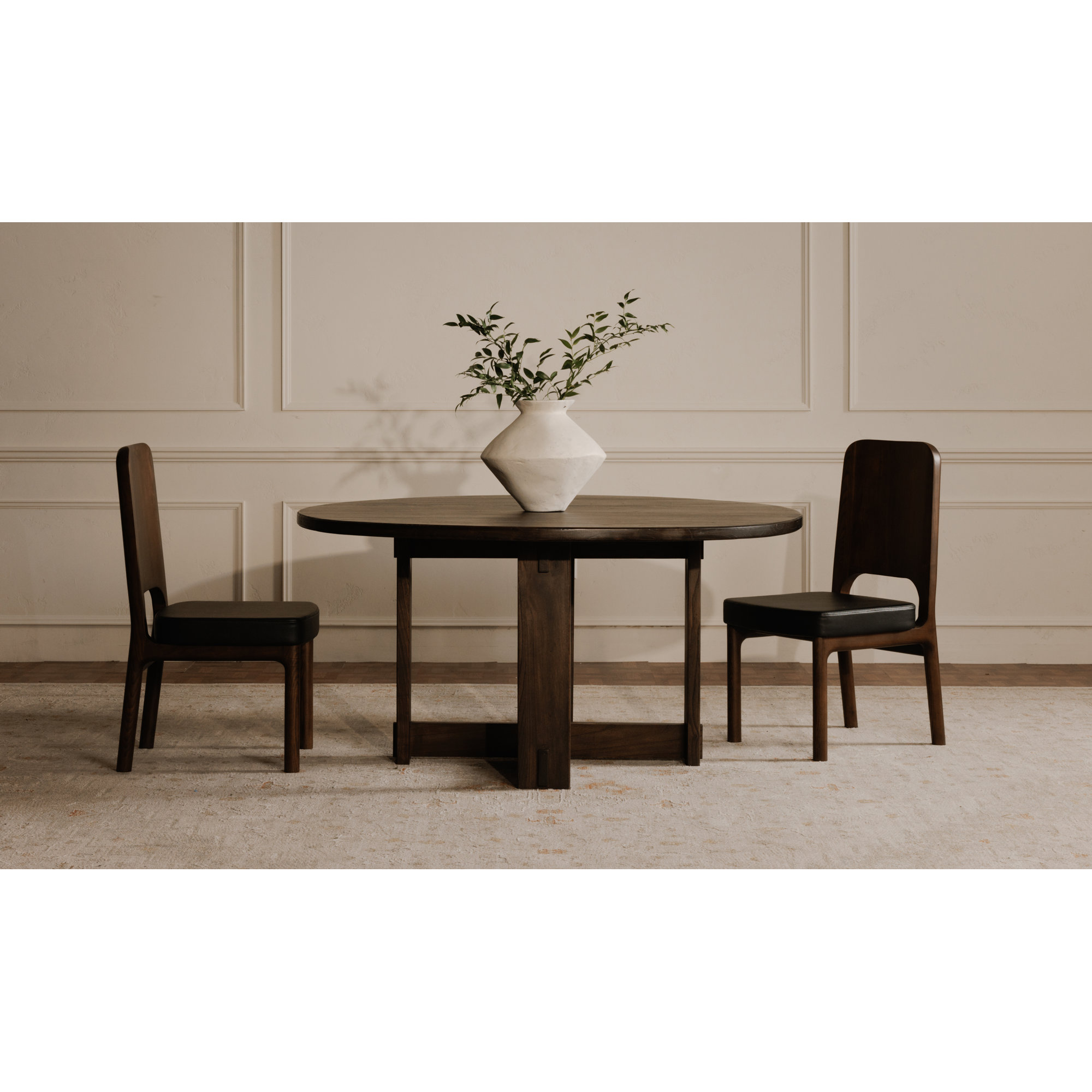 Gwelda Dining Chair - Set Of Two, Black, Brown