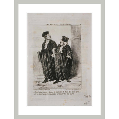 Les Avocats et Les Plaideurs: Enfin! Nous avons obtenu la séparation de biens... by Honoré Daumier -Framed Giclee Print