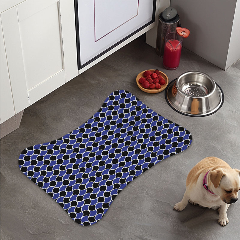Grand bleu - tapis d'alimentation en os 1 pièce