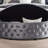 1pc Unique Round Glam Gray Velvet Like Acrylic Button-Tufted Detailing Storage Bed Queen Size-1332289102-1332289104