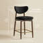 Tabouret de bar rembourré en bois massif (ensemble de 2)-1321156229