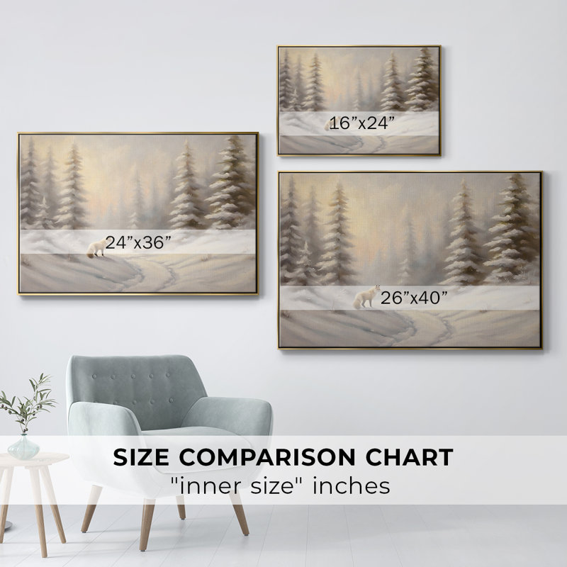 Paysage rétro CLCLV, Toile avec cadre flottant or, H 17 po x l 25 po x P 2 po