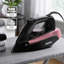 GEEPAS Steam Iron | Clothes Dry & Steam Press | 50s Fast Heat-Up, Vertical Steaming | Ceramic Soleplate & Adjustable Temperature | 250ml Water Tank with 1g/Steam Output | 2 Year Warranty 2400W Black