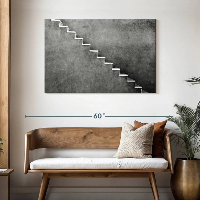 Lilie Gray Concrete Stairs, 30" H x 45" W