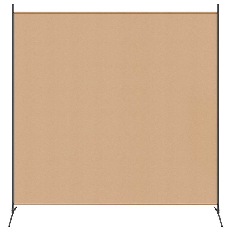vidaXL Single Panel Room Divider Beige 68.90 x 70.87 in Fabric, 1, 70.87" H x 68.9" W x 1.6" D, Beige