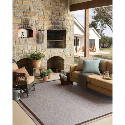 Loloi Easton Dove / Coffee Indoor / Outdoor Area Rug