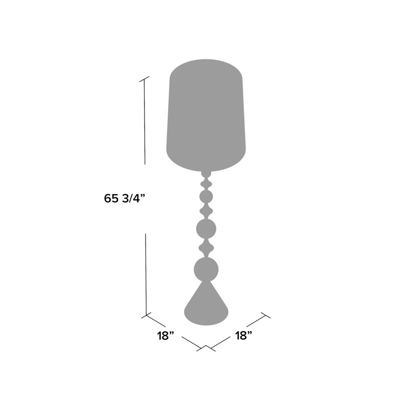 Harlequin 66.75'' Traditional Floor Lamp, Polished Nickel