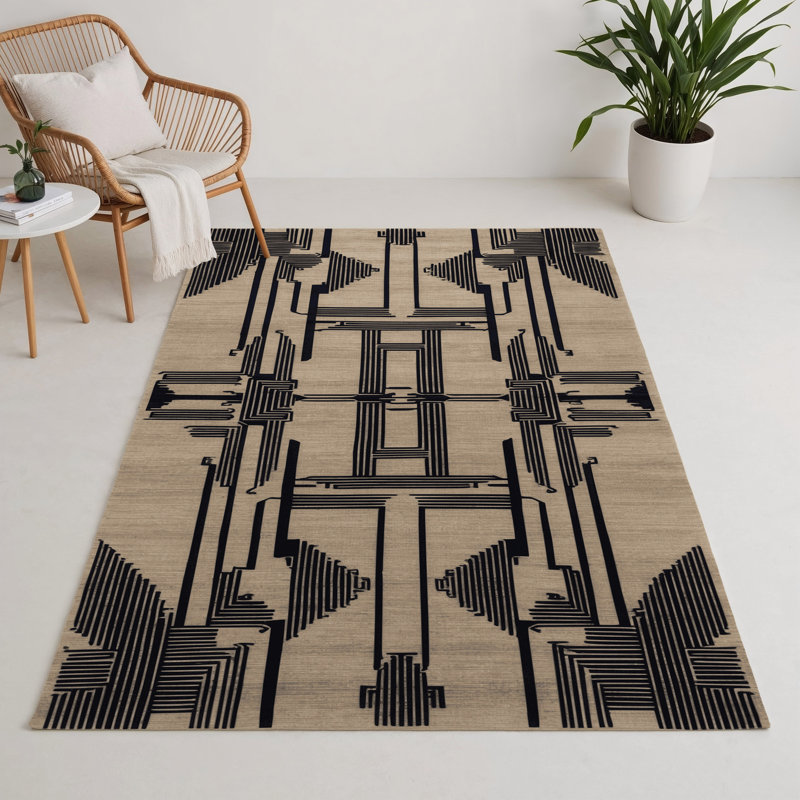 Tapis intérieur et extérieur ArtDeco, Rectangulaire 3 pi x 5 pi