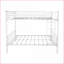 Structure de lit superposé simple en métal - capacité de 250 / 350lbs, aucun sommier nécessaire, blanc peu encombrant pour les invités / la chambre à coucher