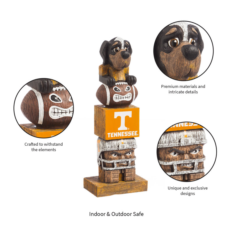 Statue mascotte Tiki Totem intérieur / extérieur 15 po NCAA, Université du Tennessee