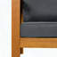 Fauteuil club d'extérieur en bois d'acacia avec coussin (ensemble de 4) - Finition teck, gris foncé-7951614