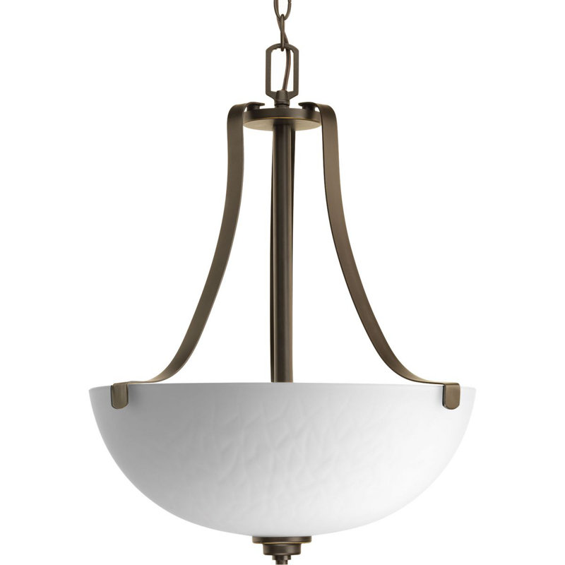 3 - Light Single Pendant, Antique Bronze