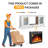 Fireplace TV Stand for TVs up to 65" with Adjustable LED Flame & Remote Control