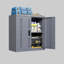 Metal garage cabinet with door, wall-mounted storage cabinet, floating tool cabinet for basements, kitchens, and warehouses (grey, 13.77" H)