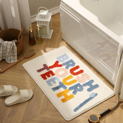 COSY HOMEER Extra Thick Bath Rug Set - Anti-Slip, Super Absorbent 100% Polyester, Includes 20x32 & 24x48 Inch Mats, Machine Washable (Blue)