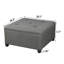Banc de rangement avec repose-pieds 28 po 