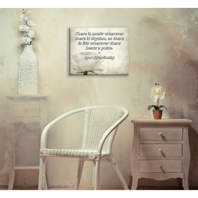 Toile tendue de la galerie ArtsyQuotes d'Igor Stravinsky: «Il y a de la musique partout où il y a du rythme, comme il y a de la vie partout où il y a un battement de pouls.