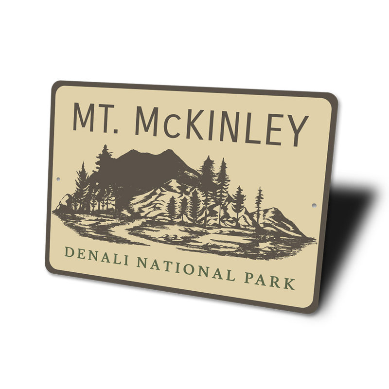 Plaque en aluminium Mount Mckinley, H 10 po x l 14 po x P 0,04 po