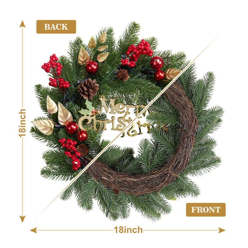 Faux 18'' Wreath