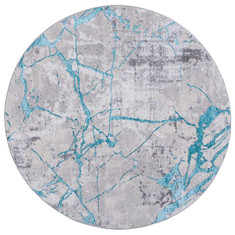 Nevzeta Performance Abstract Rug, Round 6'7"