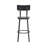 Cecilia 30" Rustic Walnut Restaurant Barstool with Wood Seat & Back & Powder Coat Frame-1947602737