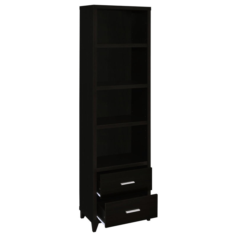 Cappuccino Media Drawer Tower - Store Essentials With Style Contemporary Organizer Drawers Keep Your Space Tidy