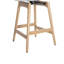 Swivel Upholstered Counter Stool with Solid Wood Frame-1332150151