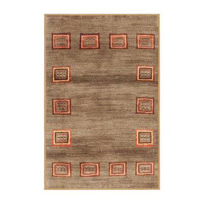 Tapis brun contemporain