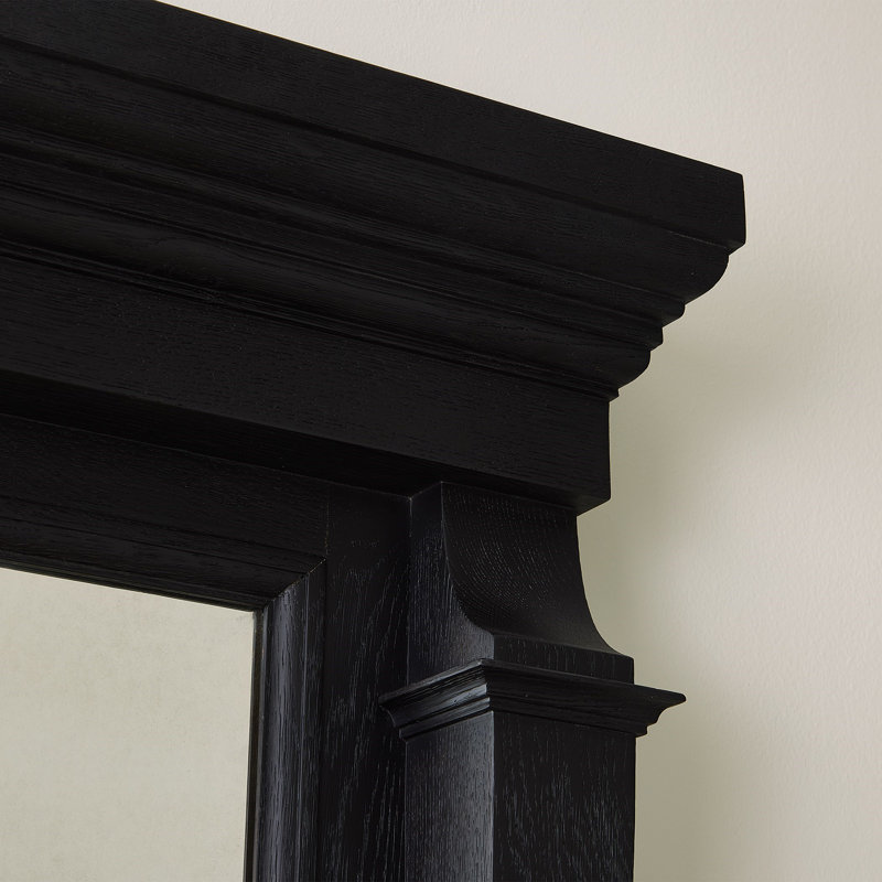 Solid Wood Mirror, Black