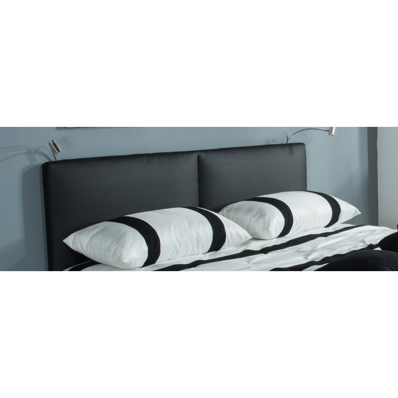 Hampig Upholstered Bed, Black, Super King (6')