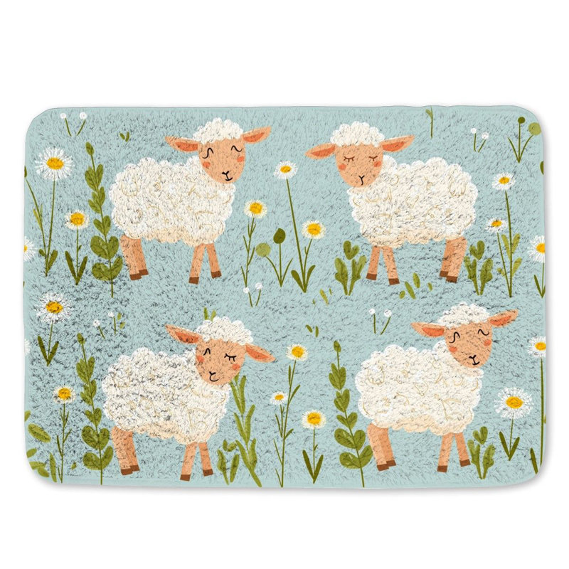 Tapis de bain mouton, L 17 po x L 24 po