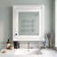 Meuble de salle de bain mural avec miroir et étagères ajustables-341879939