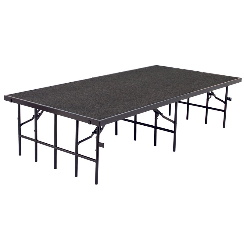 Ensemble portatif d'étapes simples et de tapis, Gris, H 24 po x l 48 po