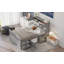 Structure de lit plateforme avec tablettes et tablettes de rangement Christiano-1338684266